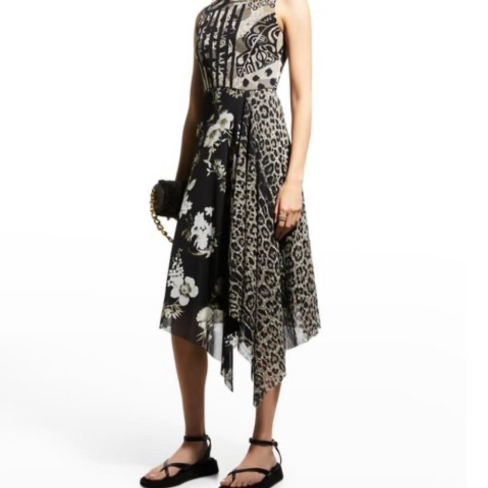 Fuzzi ABITO‎ HANDKERCHIEF HEM
MIDI DRESS IN NERO size XS NWOT